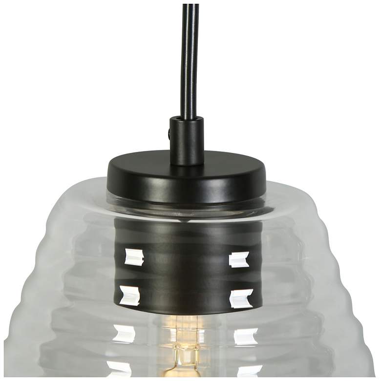 Image 3 1-light Matte Black Pendant Lamp with Glass more views