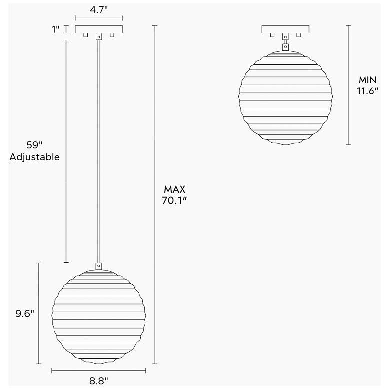 Image 2 1-light Matte Black Pendant Lamp with Glass more views