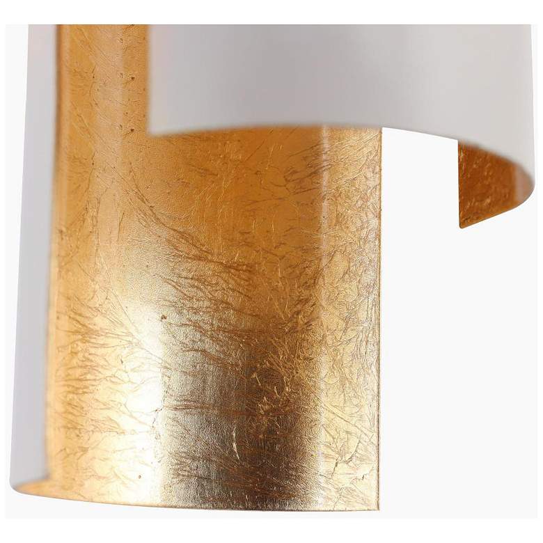 Image 2 1-light Matte White and Plating Brass LED Pendant Light more views