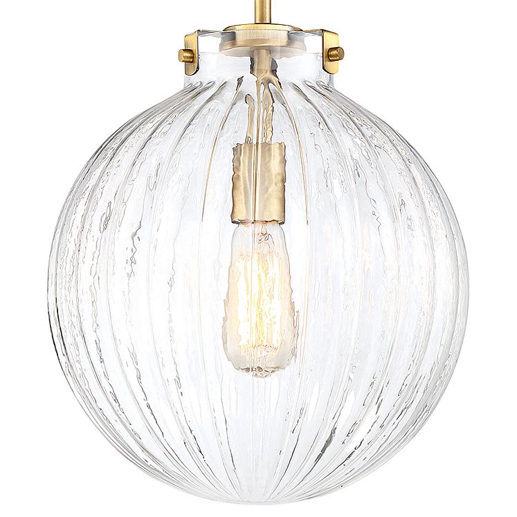 Image 2 1-Light Mini Pendant in Natural Brass more views