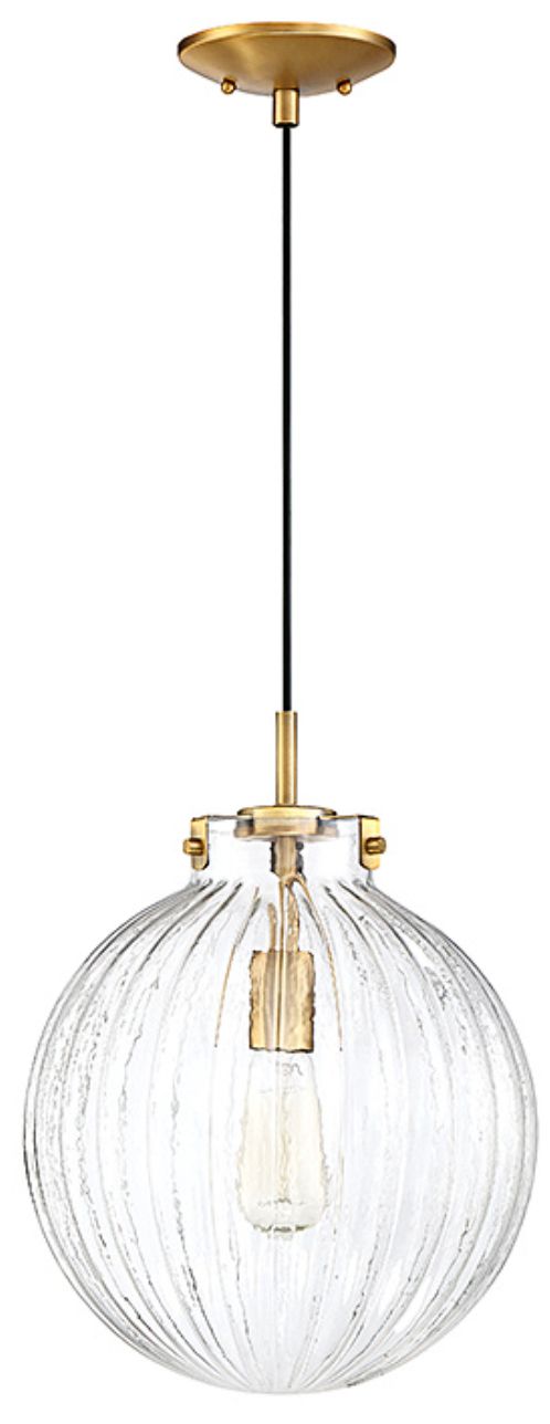 Image 3 1-Light Mini Pendant in Natural Brass more views