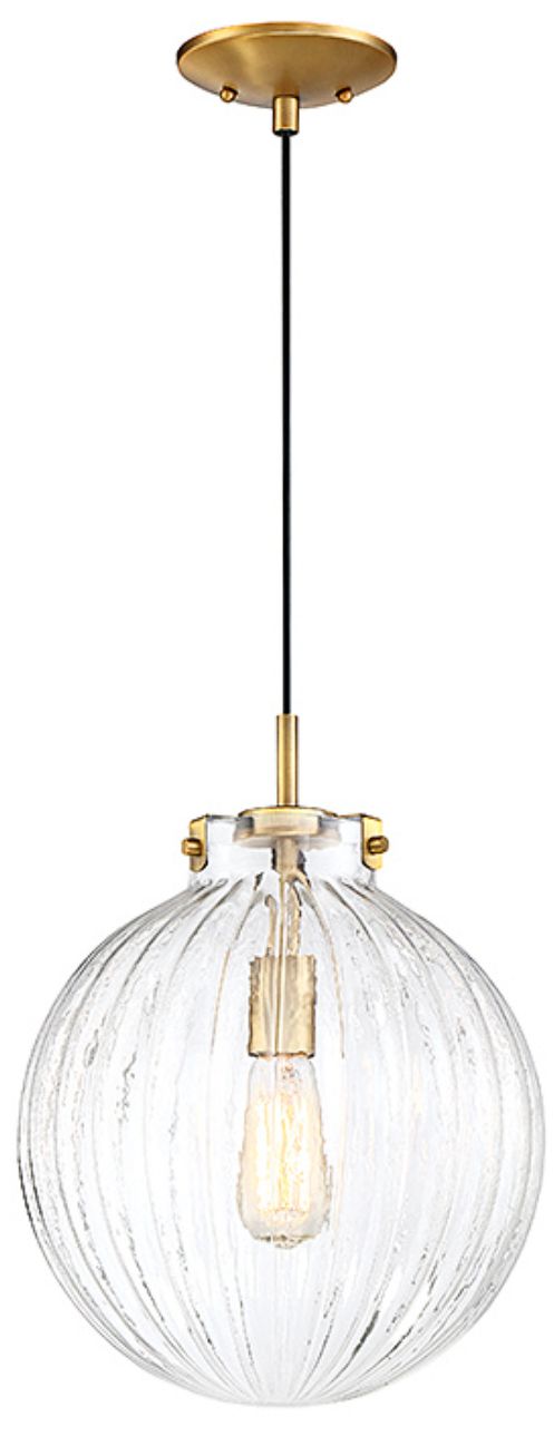 Image 4 1-Light Mini Pendant in Natural Brass more views