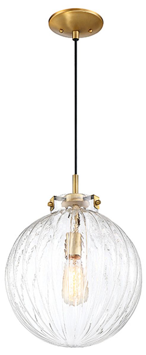 Image 5 1-Light Mini Pendant in Natural Brass more views