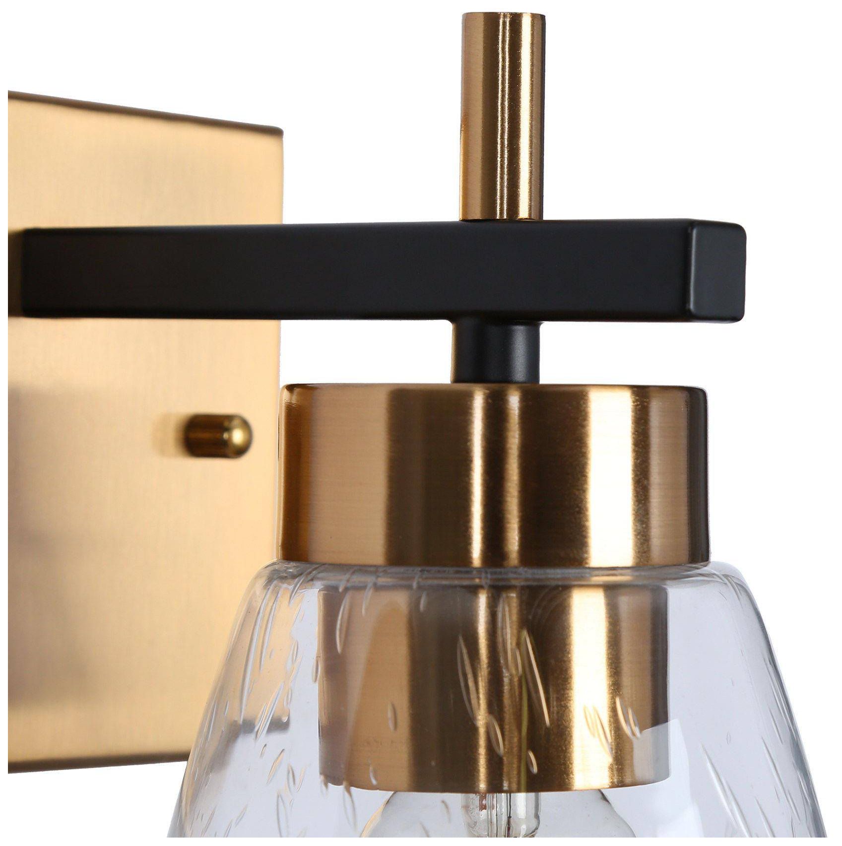 Image 2 1-Light Modern Brass Black Wall Sconce Bathoom Vanity Light more views