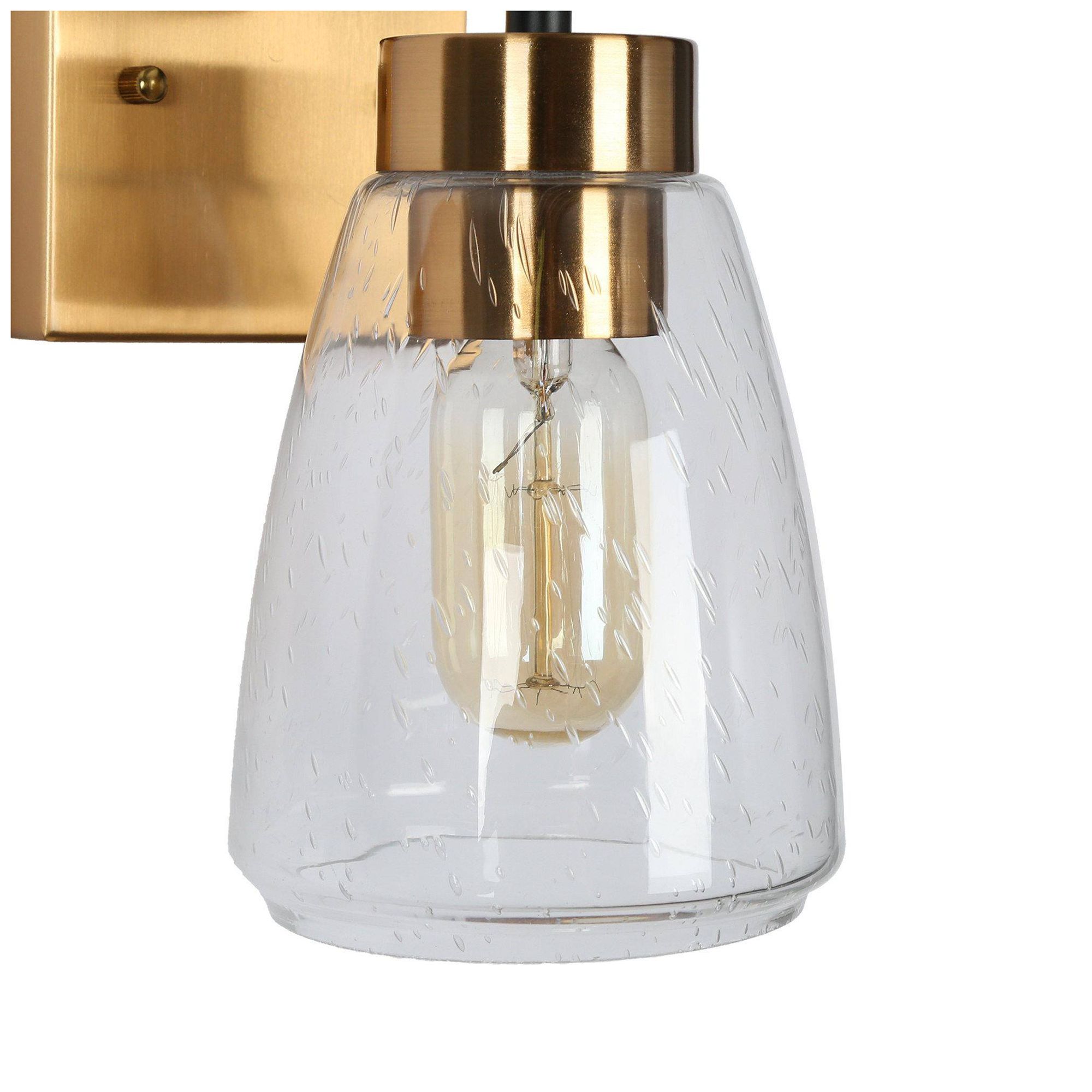 Image 6 1-Light Modern Brass Black Wall Sconce Bathoom Vanity Light more views