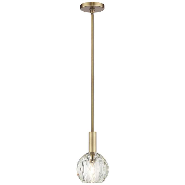 Image 1 1 Light Natural Brass Crystal Pendant