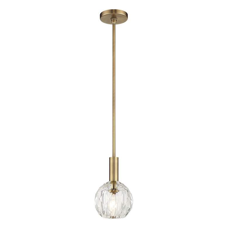 Image 3 1 Light Natural Brass Crystal Pendant more views