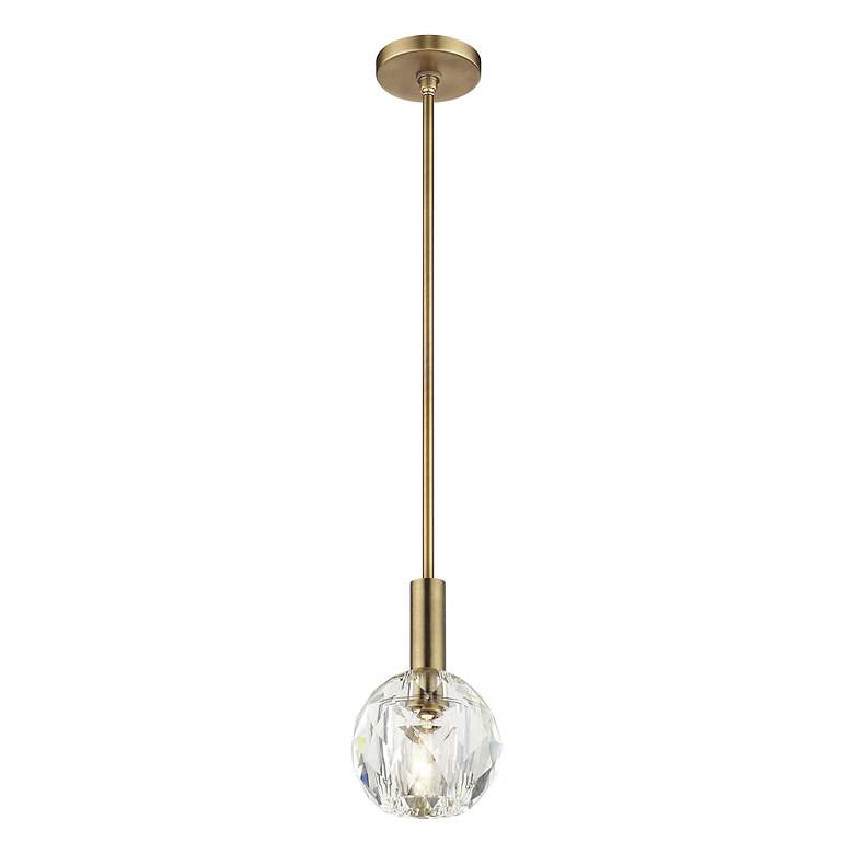 Image 4 1 Light Natural Brass Crystal Pendant more views