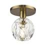 4_1 Light Natural Brass Crystal Semi-Flush more views