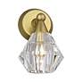 5_1 Light Natural Brass Crystal Single Sconce more views