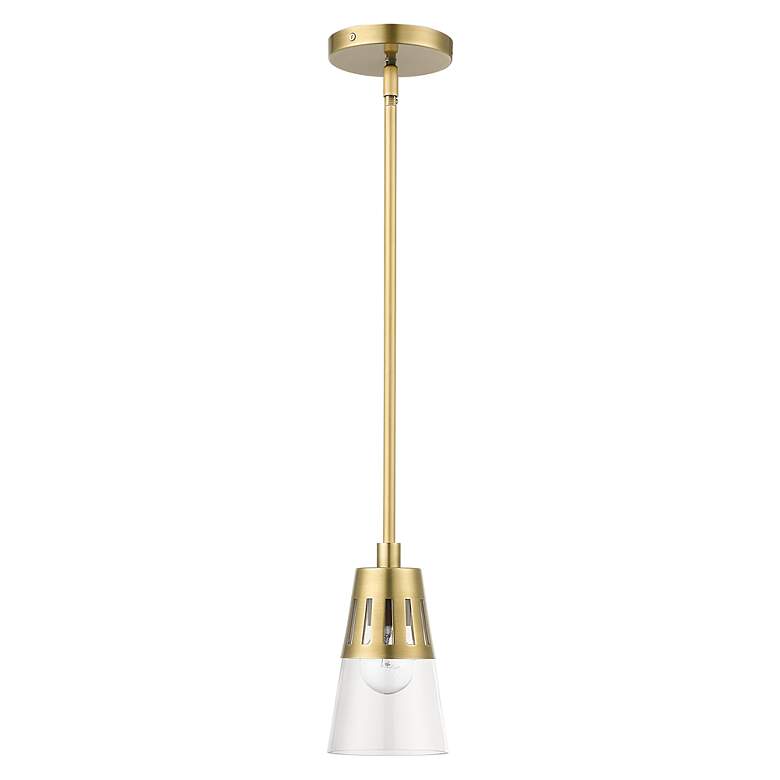 Image 3 1 Light Natural Brass Mini Pendant more views