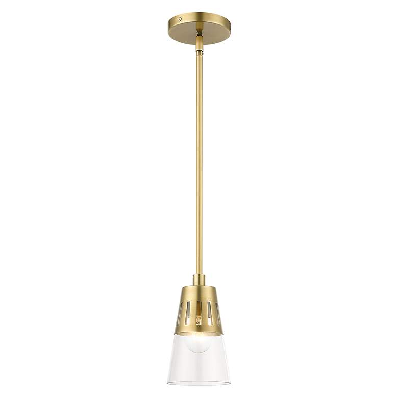 Image 4 1 Light Natural Brass Mini Pendant more views