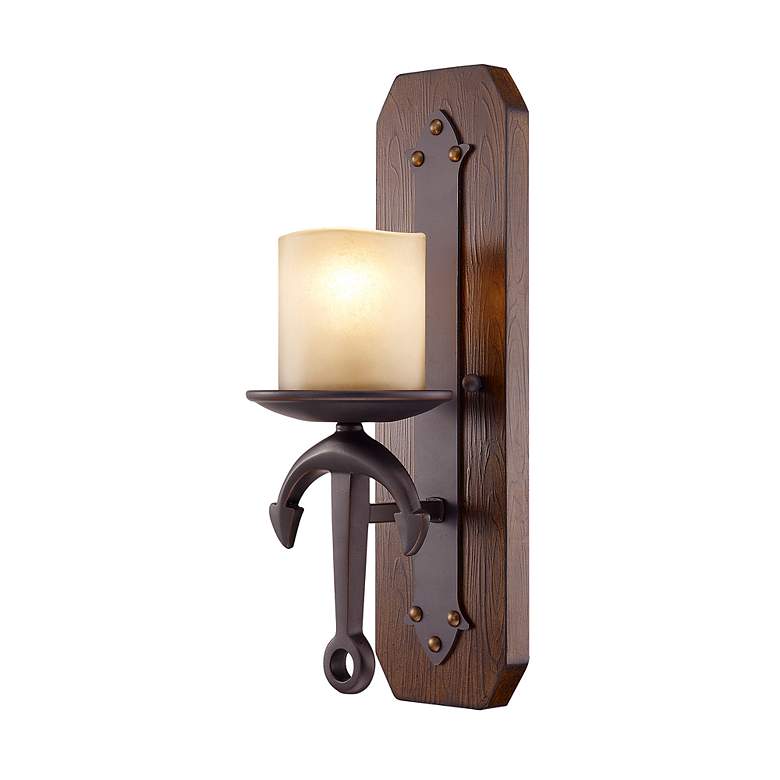 Image 3 1 Light Olde Bronze Wall Sconce more views