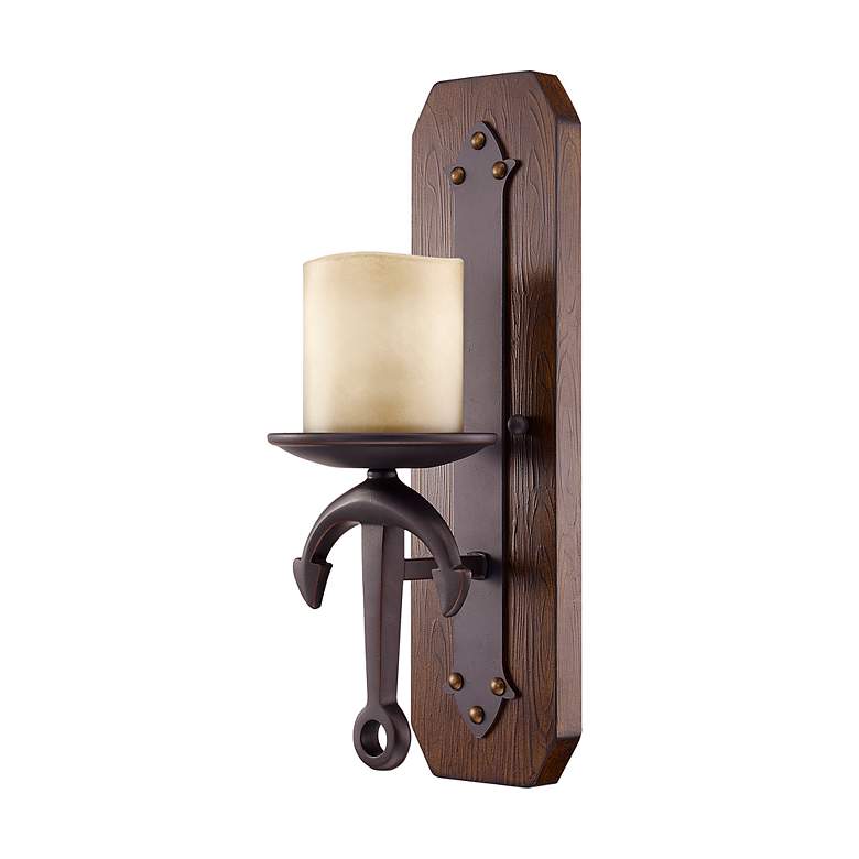 Image 4 1 Light Olde Bronze Wall Sconce more views