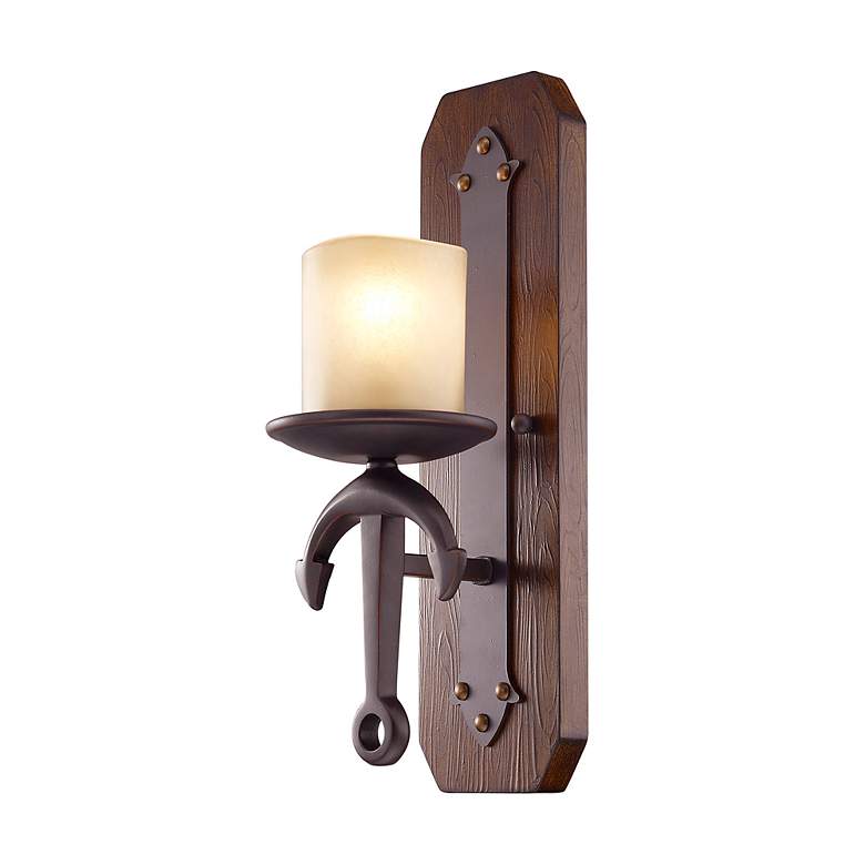 Image 5 1 Light Olde Bronze Wall Sconce more views