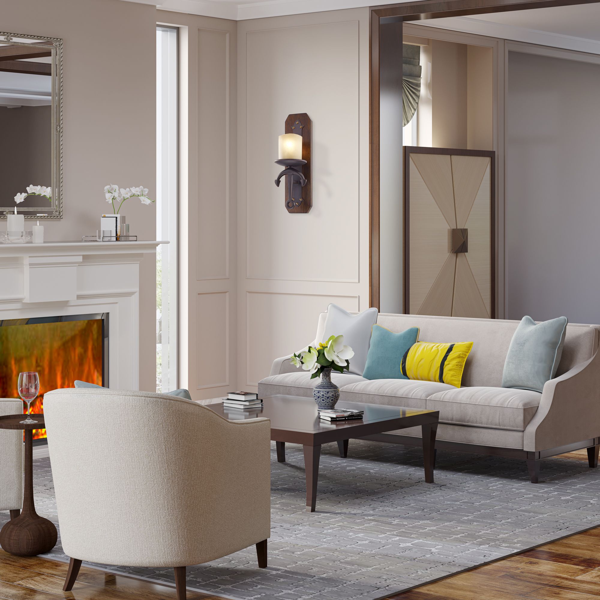 1 Light Olde Bronze Wall Sconce