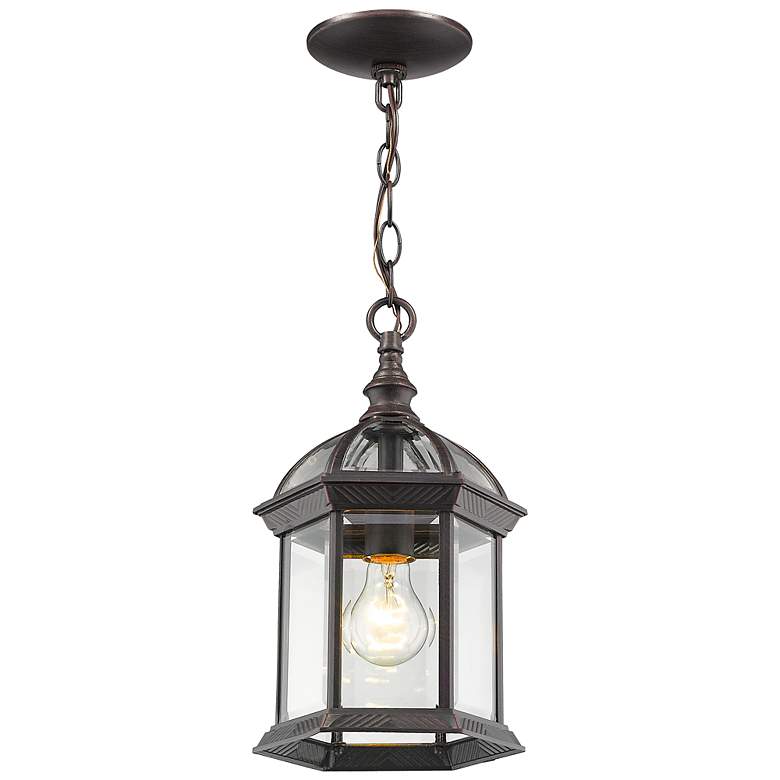 Image 1 1 Light Outdoor Chain in Rust finish