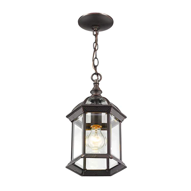 Image 3 1 Light Outdoor Chain in Rust finish more views