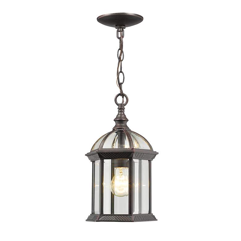 Image 4 1 Light Outdoor Chain in Rust finish more views