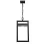 1 Light Outdoor Chain Mount Ceiling Fixture in Black finish