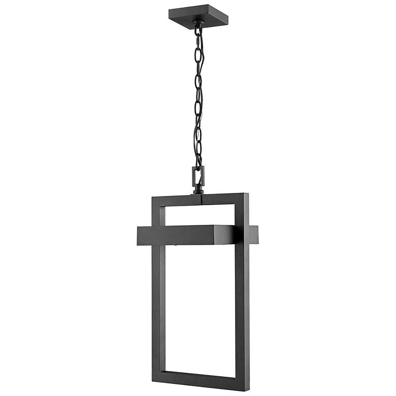 Image 4 1 Light Outdoor Chain Mount Ceiling Fixture in Black finish more views