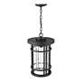 5_1 Light Outdoor Chain Mount Ceiling Fixture in Black finish more views