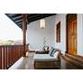 3_1 Light Outdoor Chain Mount Ceiling Fixture in Black finish more views