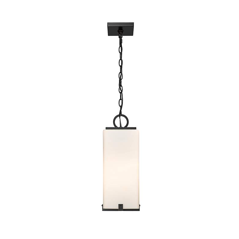 Image 6 1 Light Outdoor Chain Mount Ceiling Fixture in Black finish more views