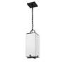 1 Light Outdoor Chain Mount Ceiling Fixture in Black finish