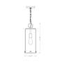 1 Light Outdoor Chain Mount Ceiling Fixture in Black finish