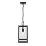 5_1 Light Outdoor Chain Mount Ceiling Fixture in Black finish more views