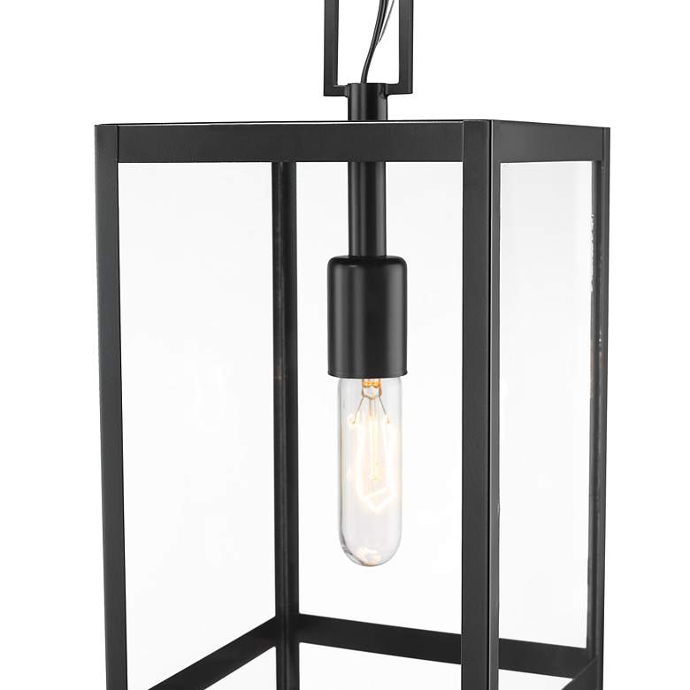 Image 7 1 Light Outdoor Chain Mount Ceiling Fixture in Black finish more views