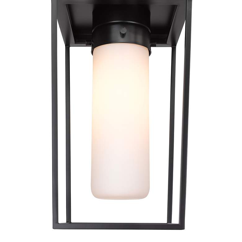 Image 7 1 Light Outdoor Chain Mount Ceiling Fixture in Black finish more views