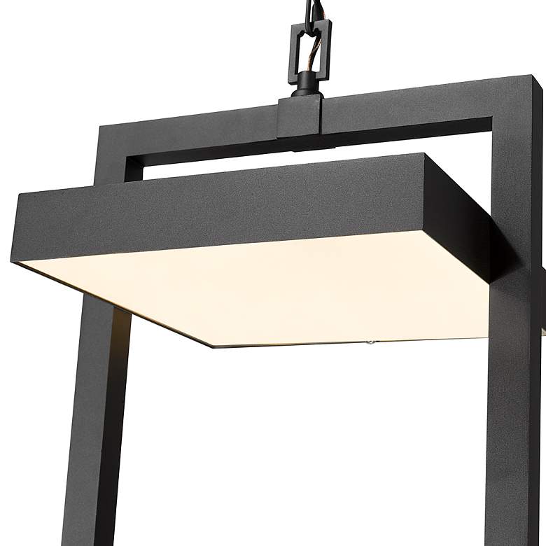 Image 5 1 Light Outdoor Chain Mount Ceiling Fixture in Black finish more views