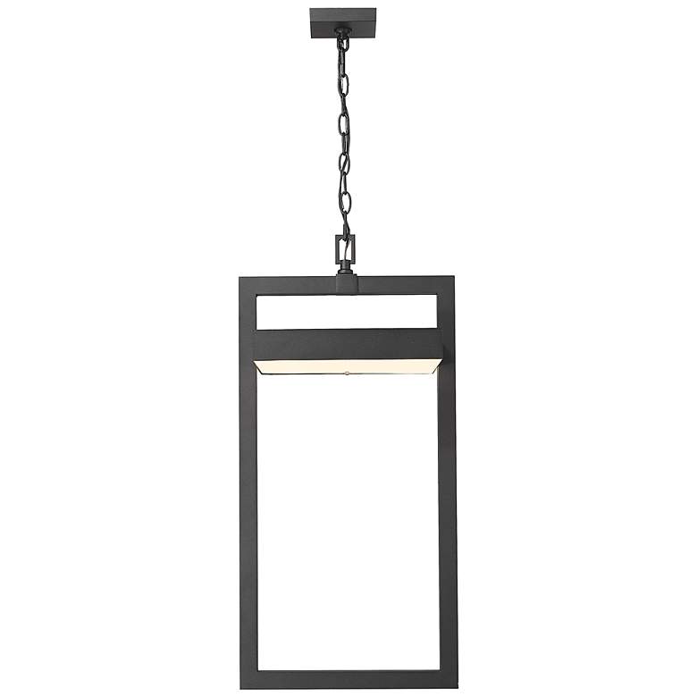 Image 7 1 Light Outdoor Chain Mount Ceiling Fixture in Black finish more views