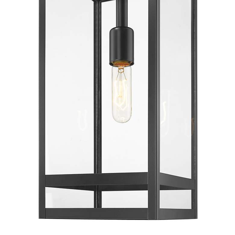 Image 7 1 Light Outdoor Chain Mount Ceiling Fixture in Black finish more views