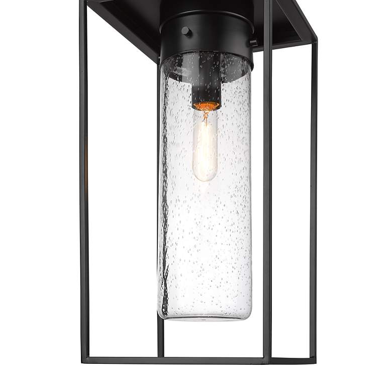 Image 7 1 Light Outdoor Chain Mount Ceiling Fixture in Black finish more views