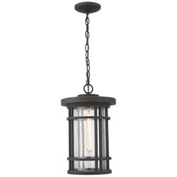 1 Light Outdoor Chain Mount Ceiling Fixture in Oil Rubbed Bronze finish