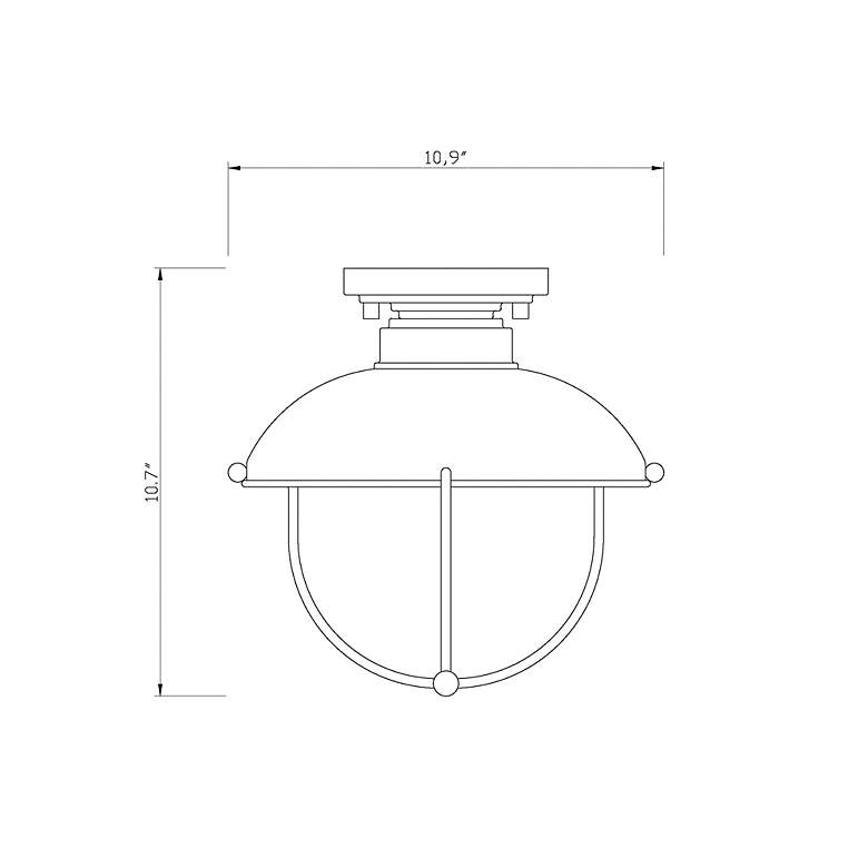 Image 6 1 Light Outdoor Flush Ceiling Mount Fixture in Black Finish more views