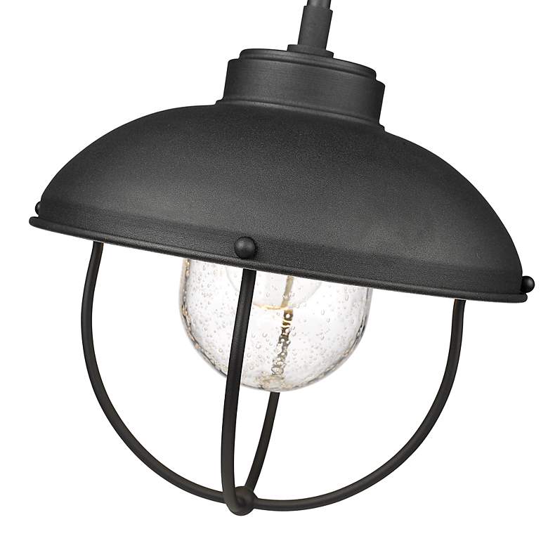 Image 7 1 Light Outdoor Pendant in Black finish more views
