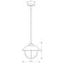 1 Light Outdoor Pendant in Black finish