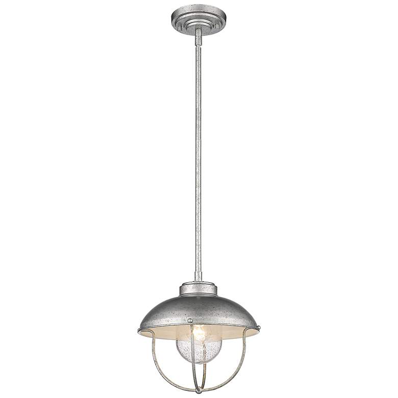 Image 2 1 Light Outdoor Pendant in Galvanized finish