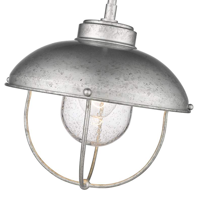 Image 7 1 Light Outdoor Pendant in Galvanized finish more views