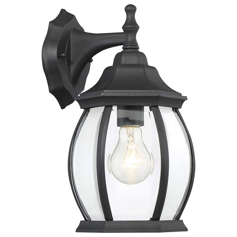 Image 1 1-Light Outdoor Wall Lantern in Black