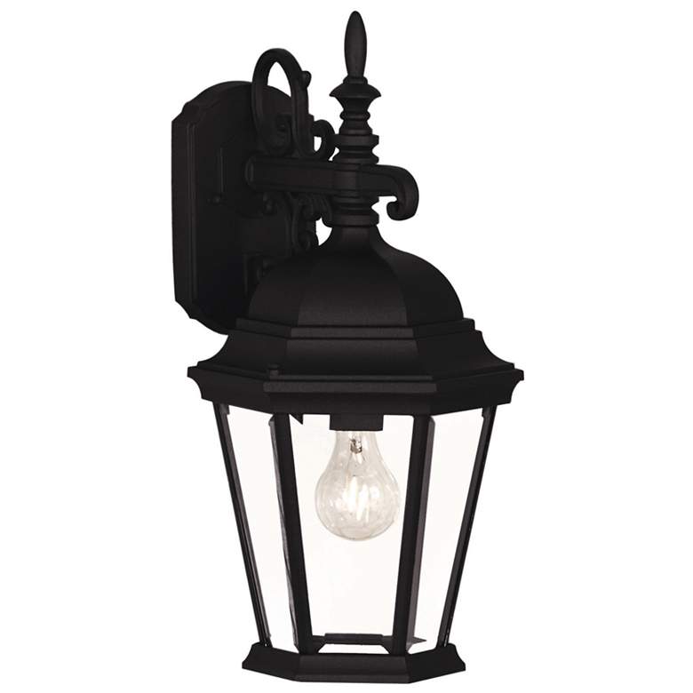 Image 1 1-Light Outdoor Wall Lantern in Black