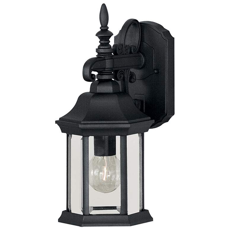 Image 1 1-Light Outdoor Wall Lantern in Black