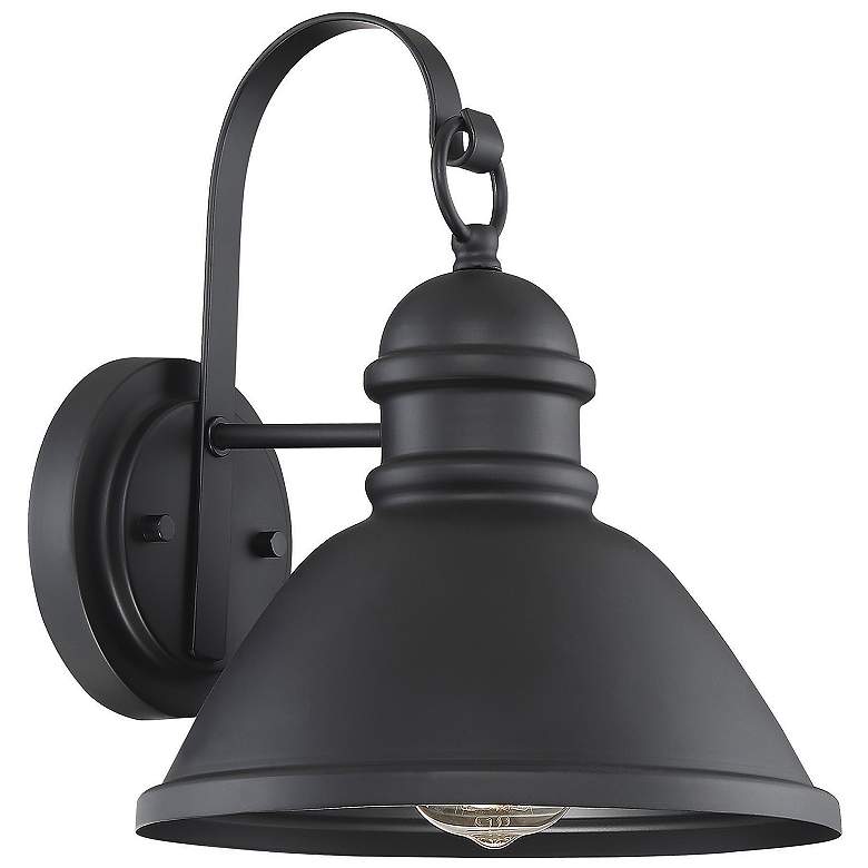 Image 1 1-Light Outdoor Wall Lantern in Matte Black