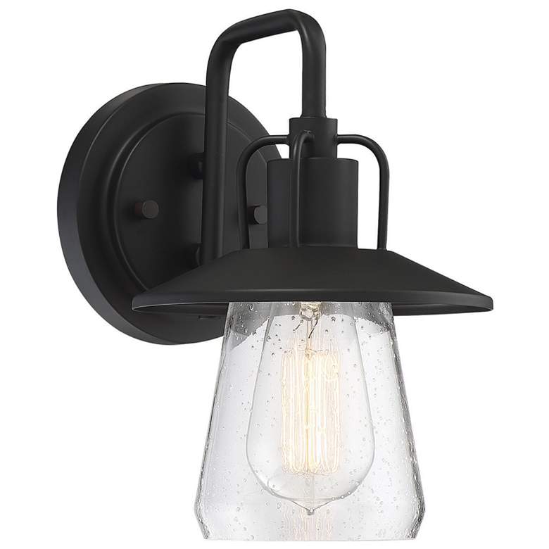 Image 1 1-Light Outdoor Wall Lantern in Matte Black