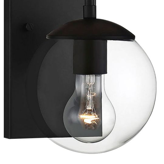 Image 2 1-Light Outdoor Wall Lantern in Matte Black more views