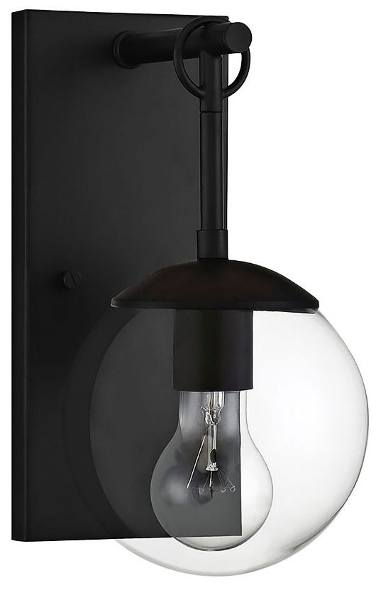 Image 3 1-Light Outdoor Wall Lantern in Matte Black more views